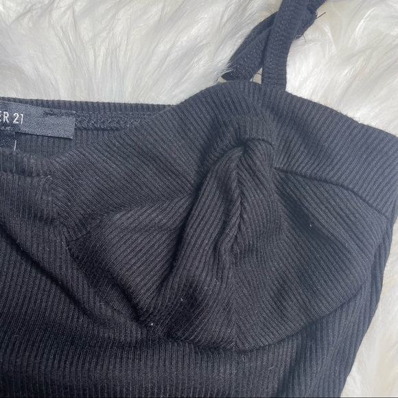 Black Ribbed Cami Bodysuit - Picture 4 of 6